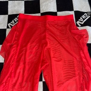 Mesh festival flare pants with bottoms